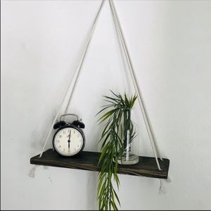 Handmade rope shelf